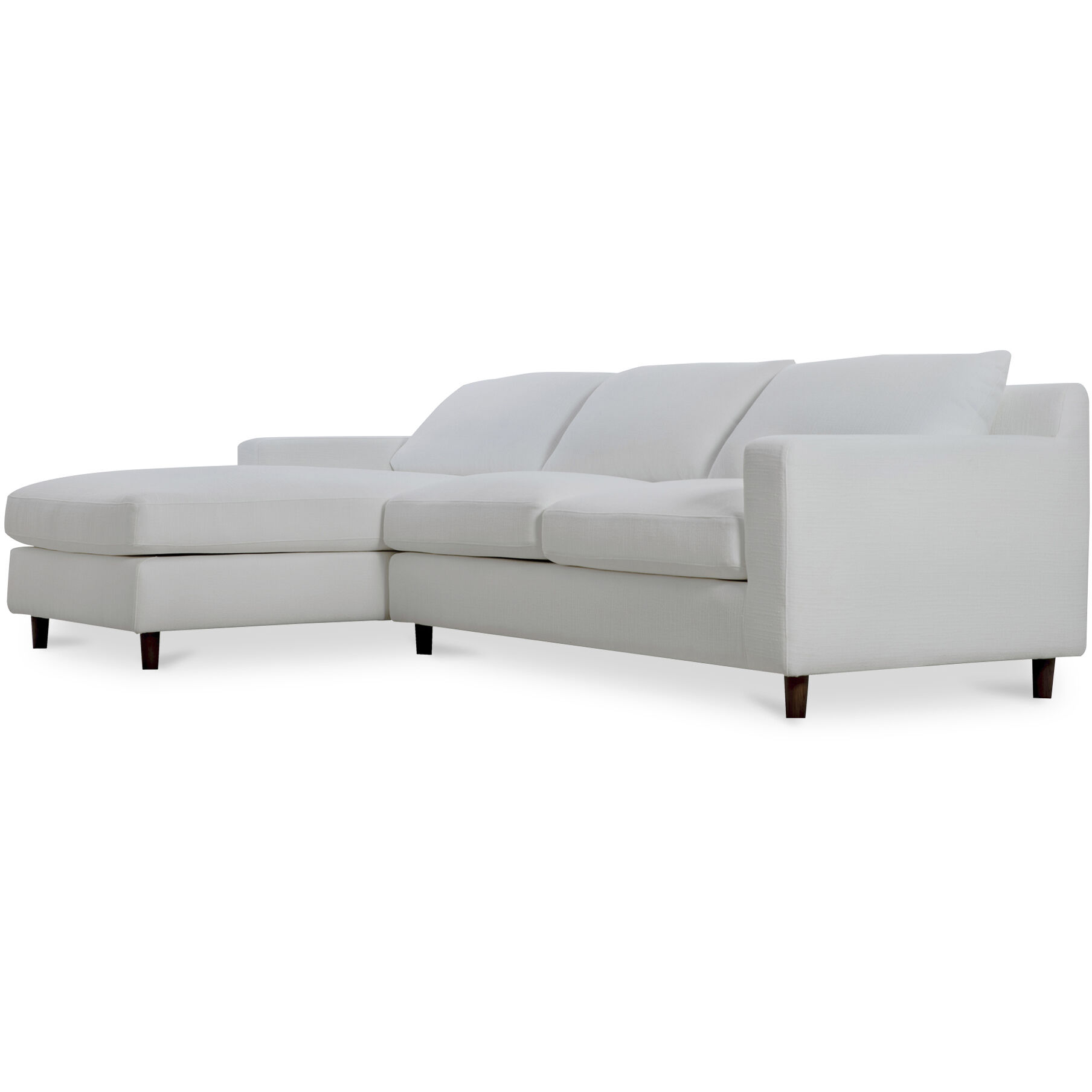 Hutton White Sectional, Left